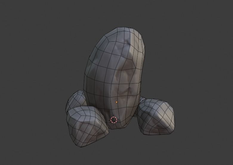 Stylized rocks Low-poly 3D model_2