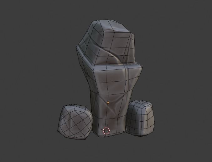 Stylized rocks Low-poly 3D model_14