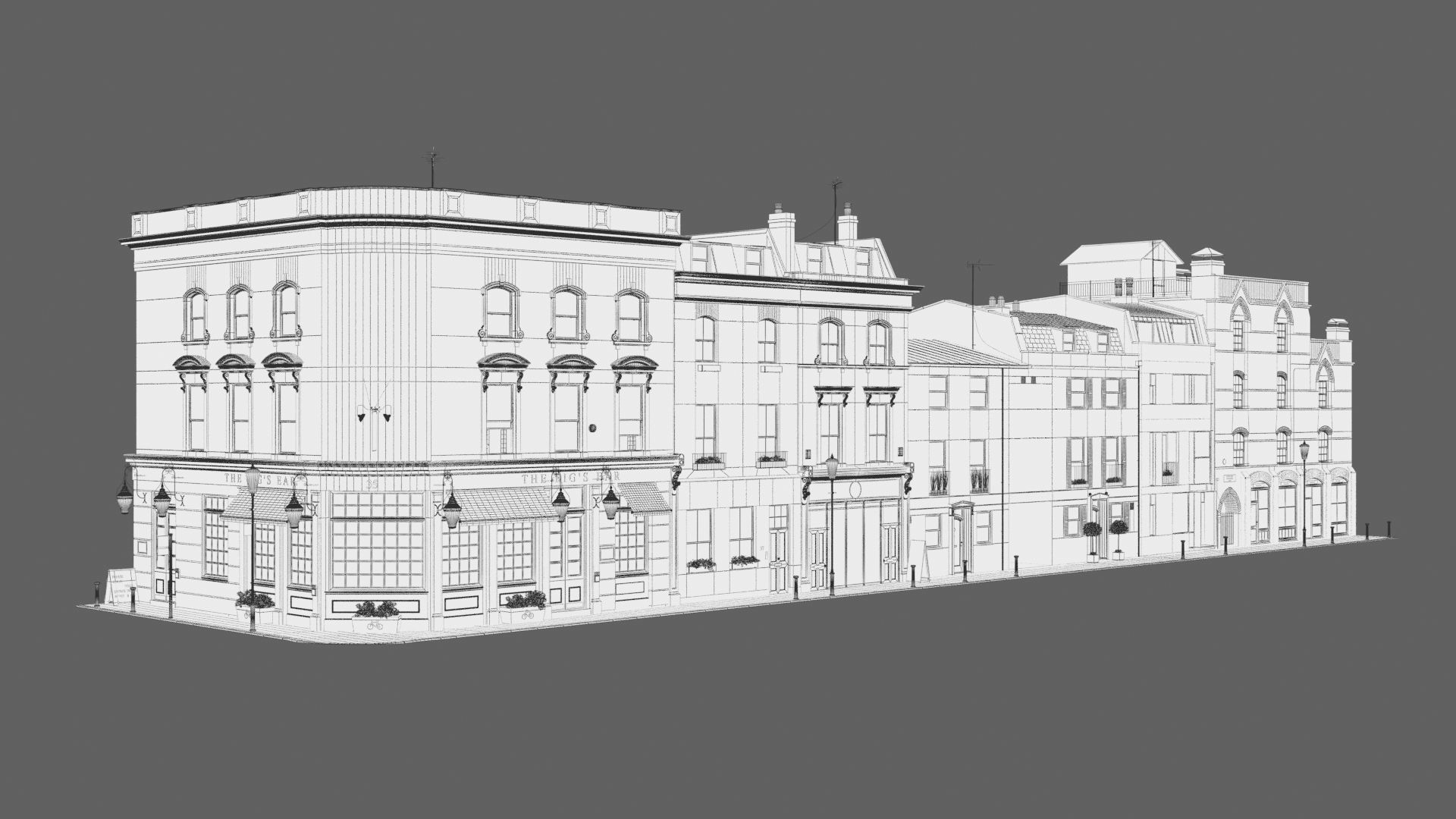 Part of Old Church street  London 3D model_8