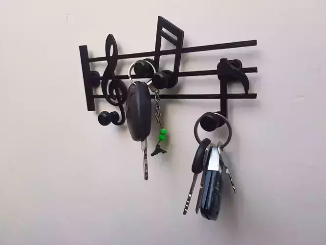 Musical key hanger