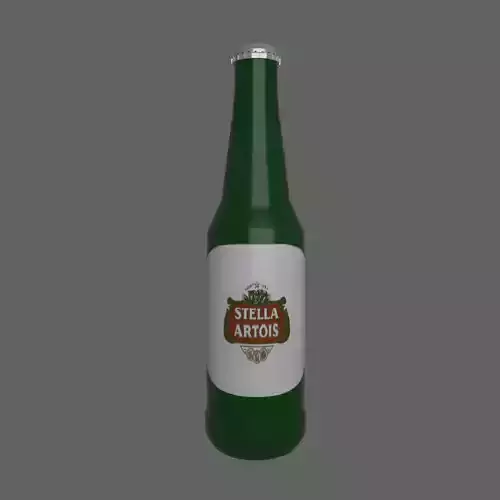 Stella beer Low-poly 3D model
