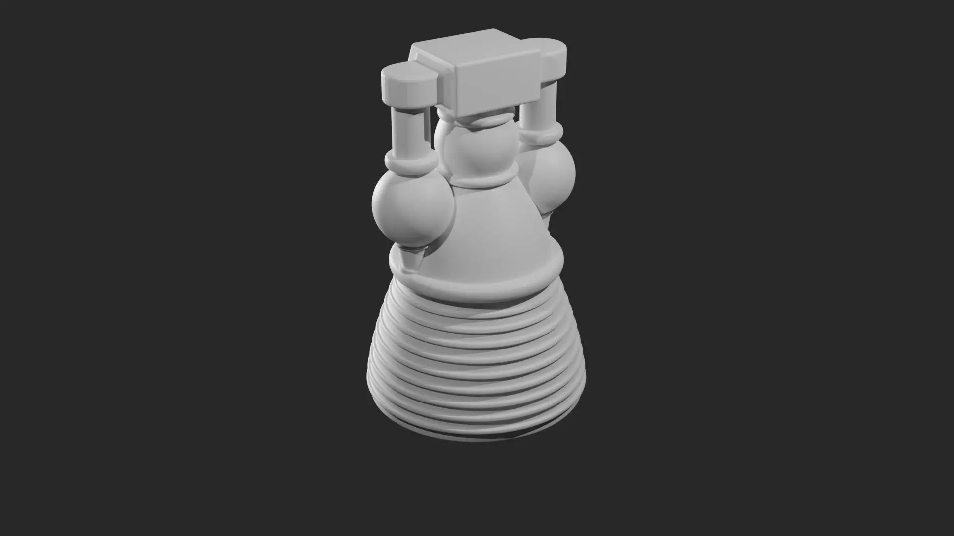 Rocket Thruster Apollo Saturn V Kitbash Part Maschinen Krieger 3D print model_0