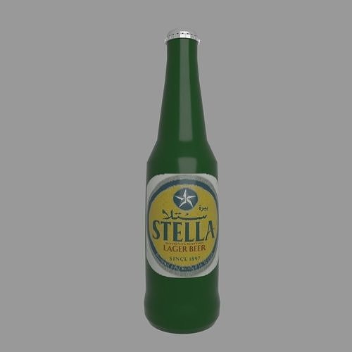 Stella beer  Low-poly 3D model