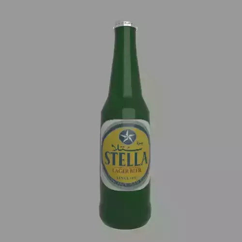 Stella beer  Low-poly 3D model