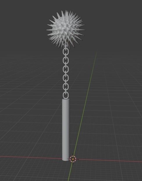Flailed Mace 3D model_1