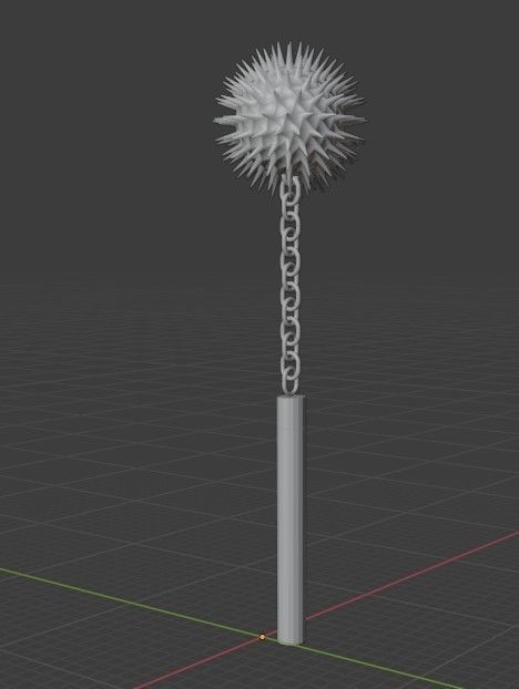 Flailed Mace 3D model_2