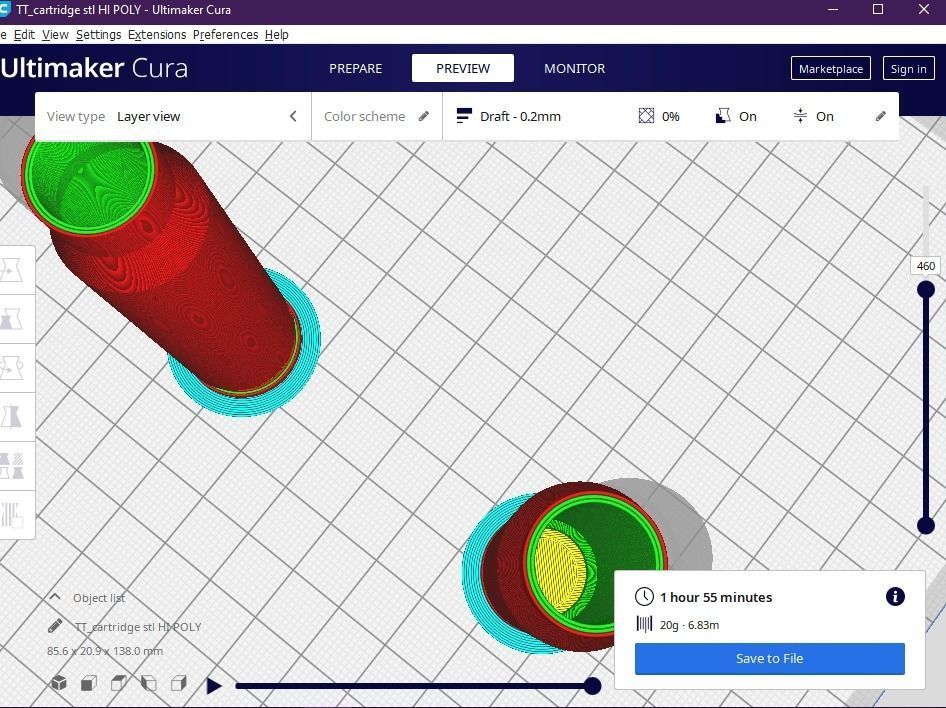 Cartridge or bullet 3D print model_9