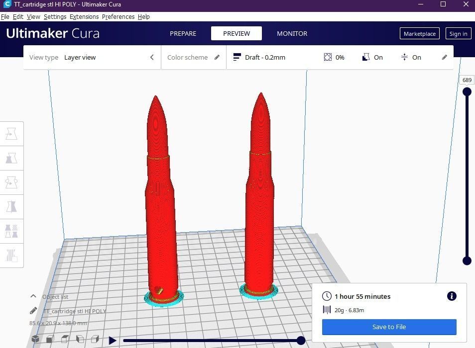 Cartridge or bullet 3D print model_8