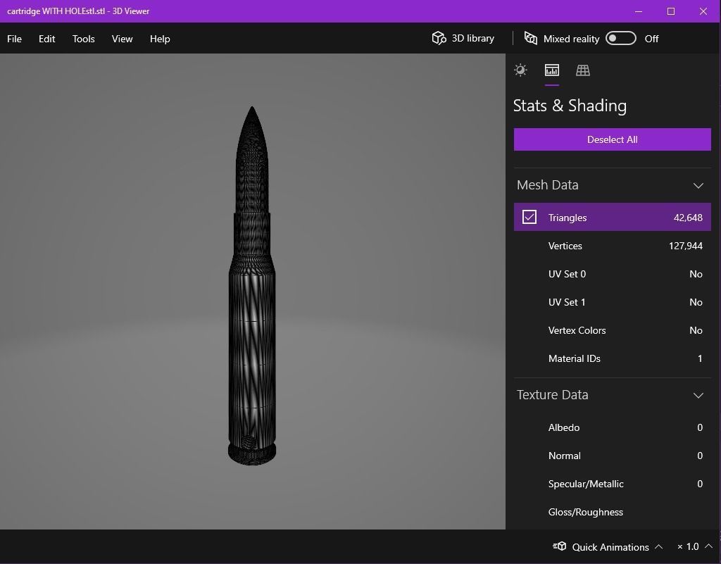Cartridge or bullet 3D print model_14