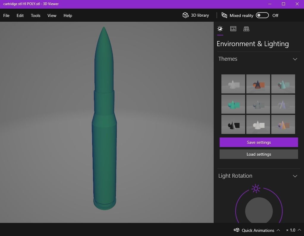 Cartridge or bullet 3D print model_7