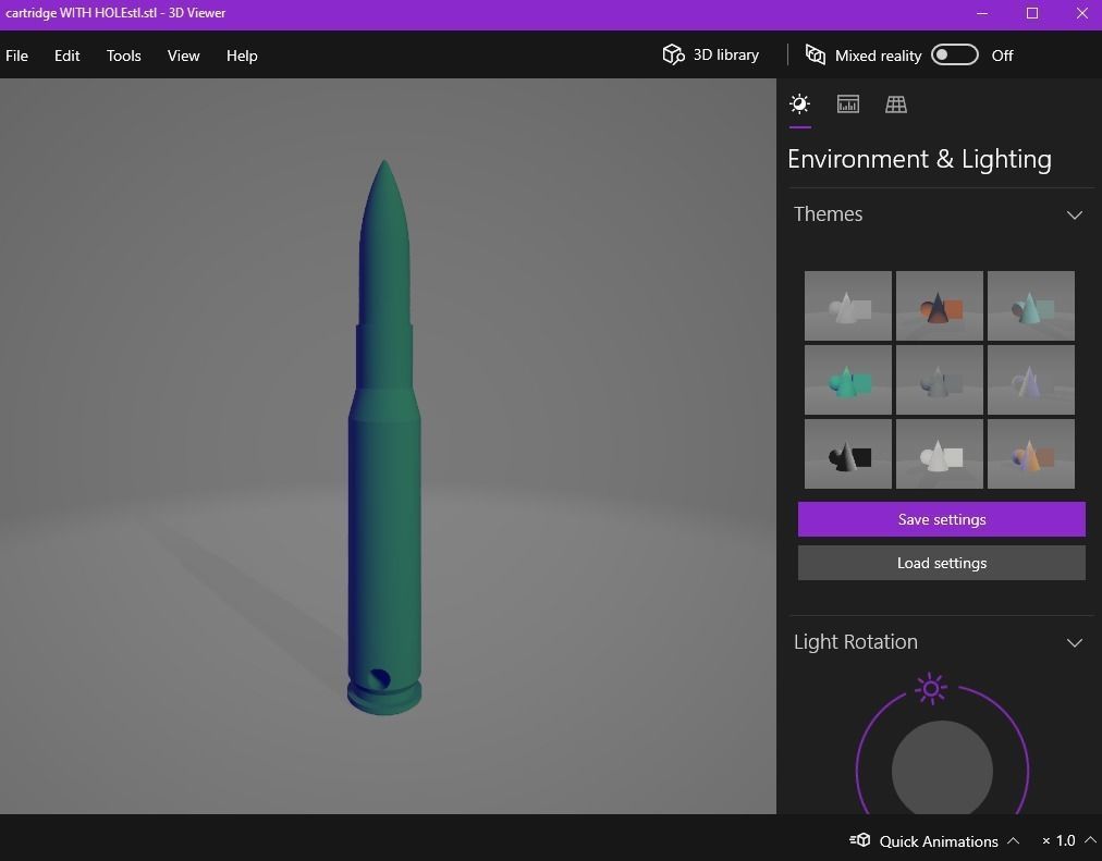 Cartridge or bullet 3D print model_13