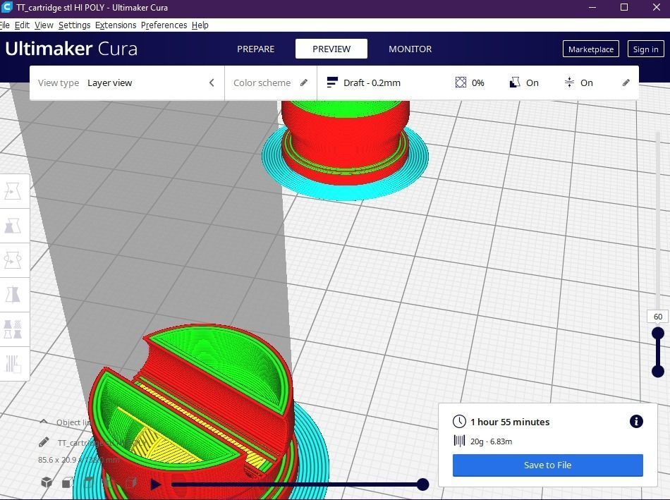 Cartridge or bullet 3D print model_11