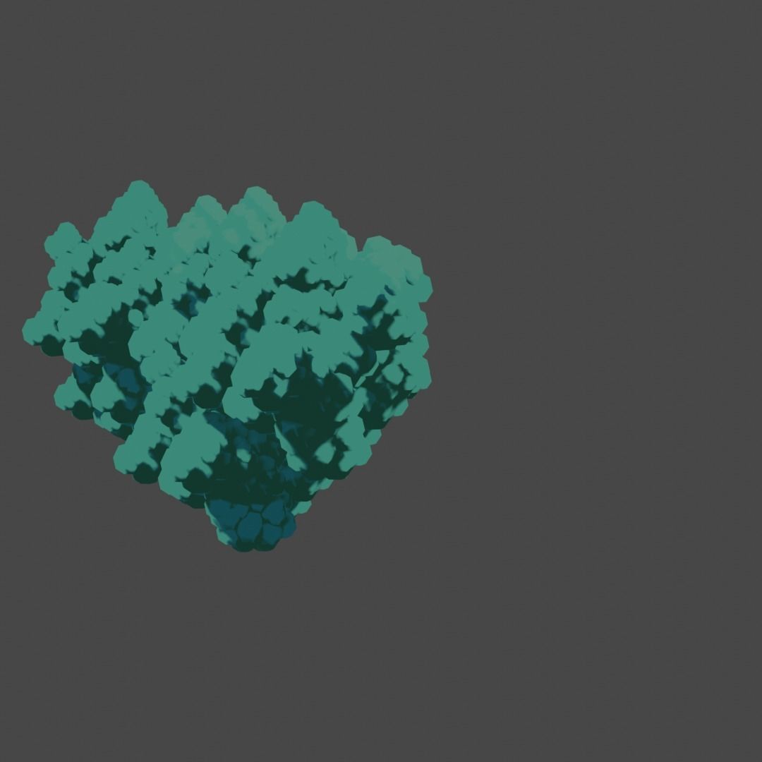 Ghibli Trees Low-poly 3D model_2