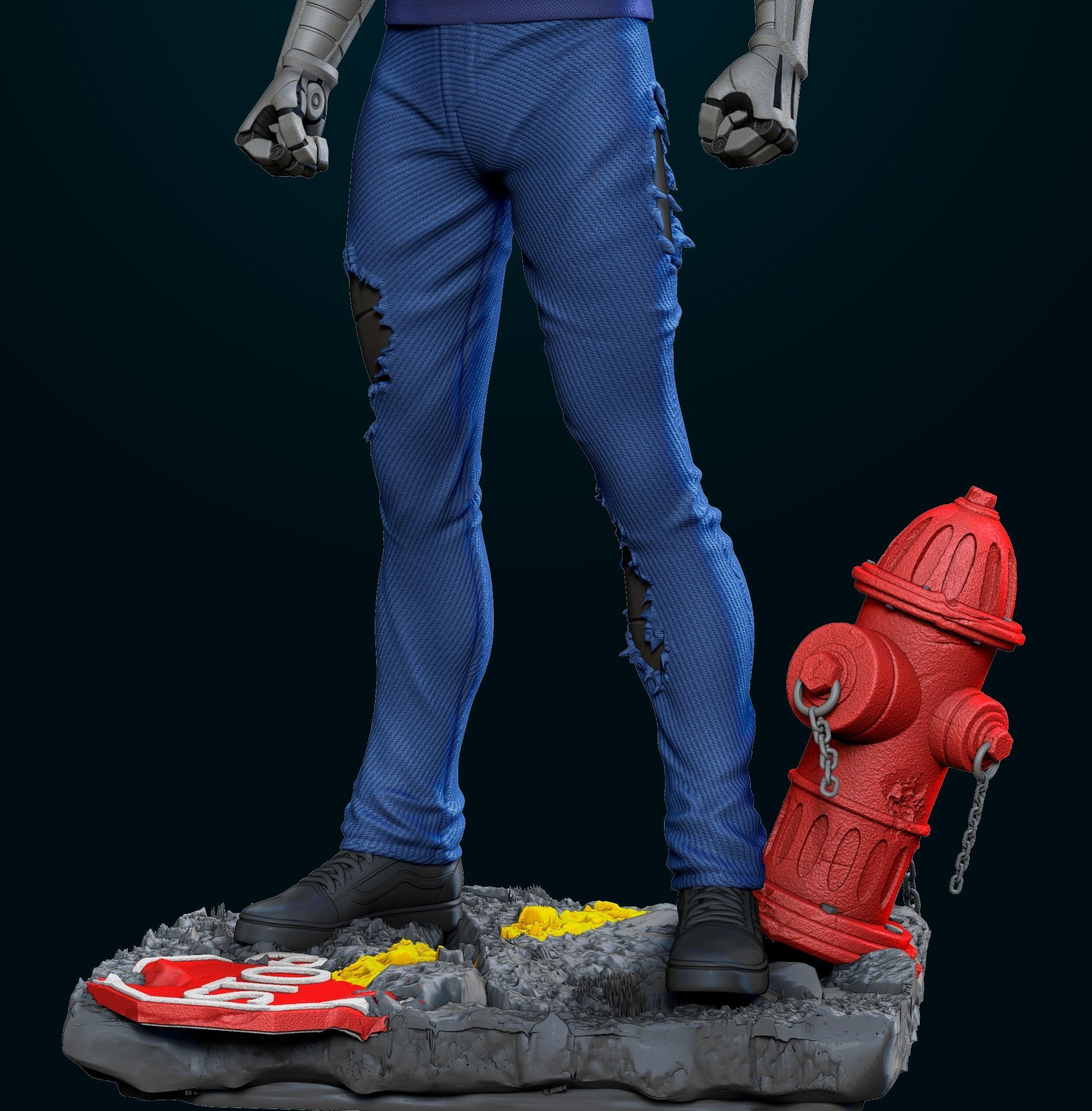 one-punch man  Geno  3D print model_1