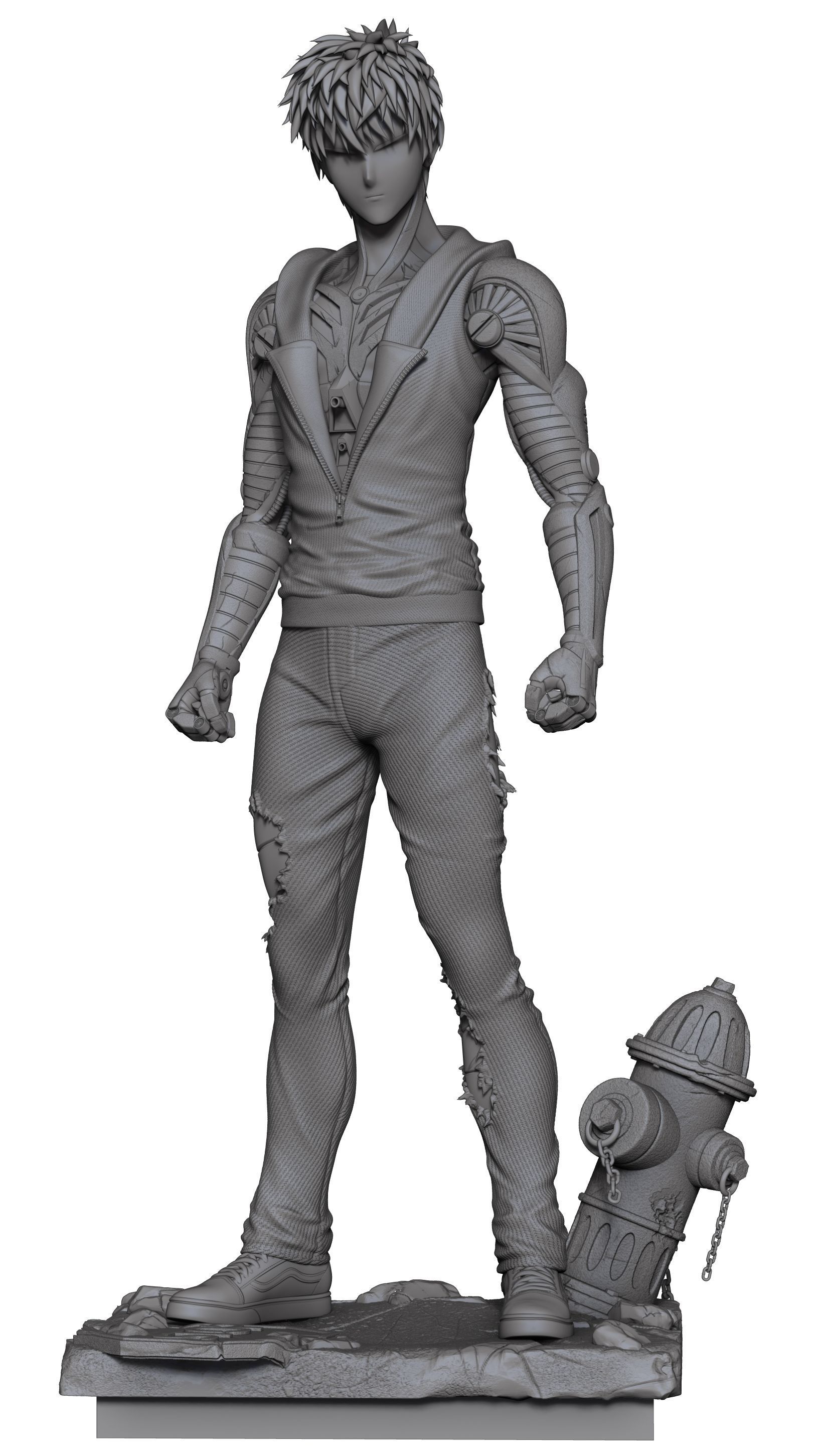 one-punch man  Geno  3D print model_6