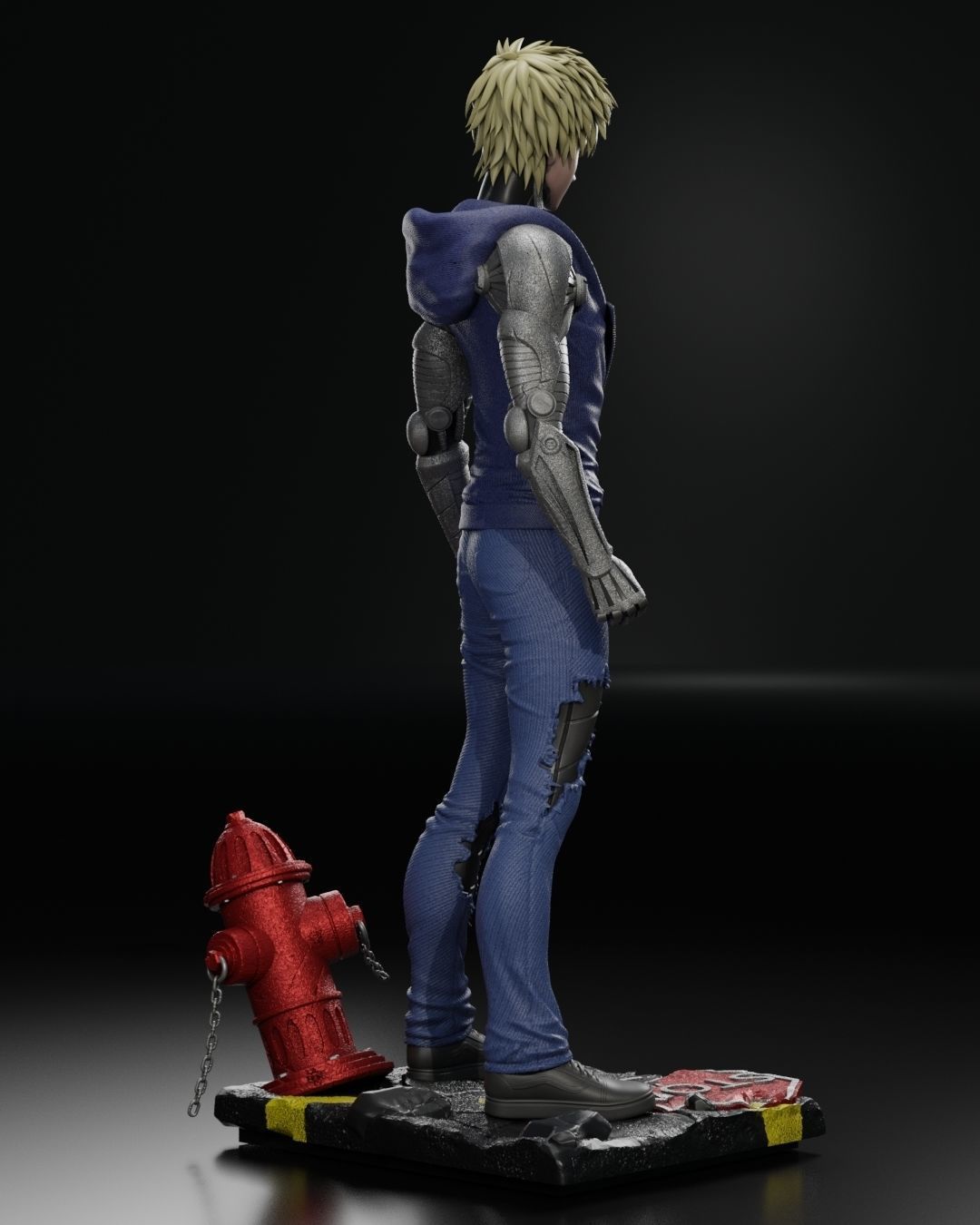 one-punch man  Geno  3D print model_3