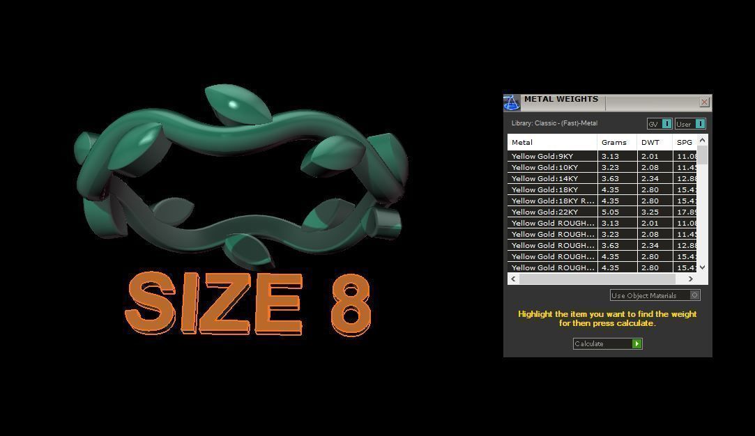 Leaf Infinity Band Mix Size 3D print model_11