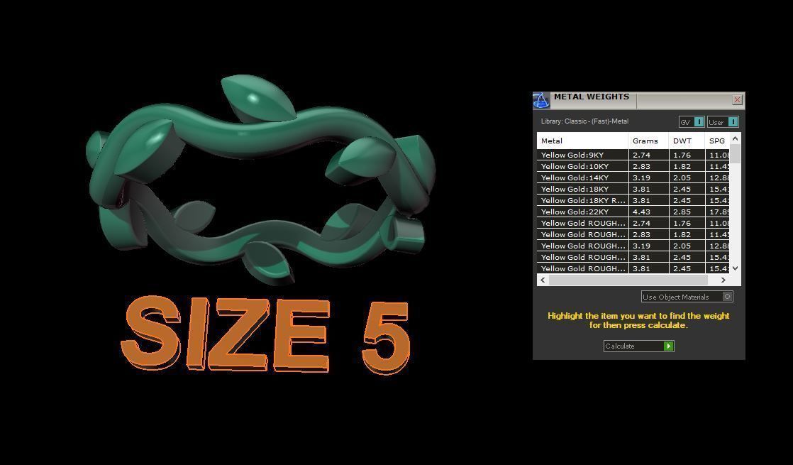 Leaf Infinity Band Mix Size 3D print model_8