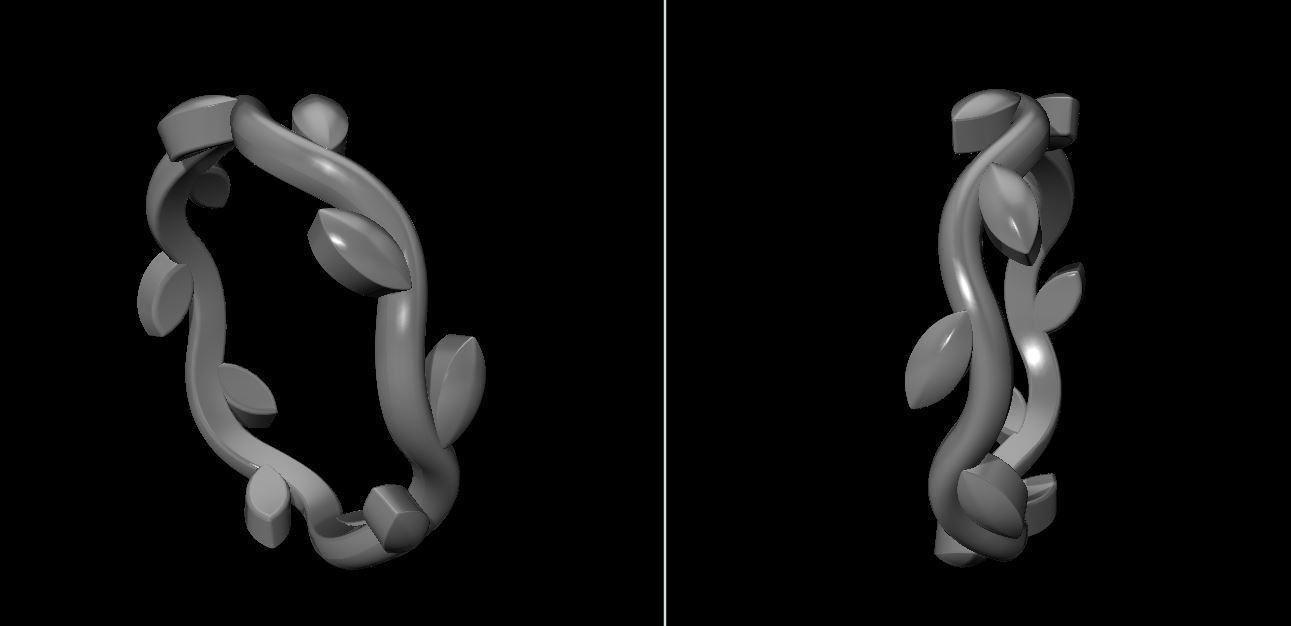 Leaf Infinity Band Mix Size 3D print model_16