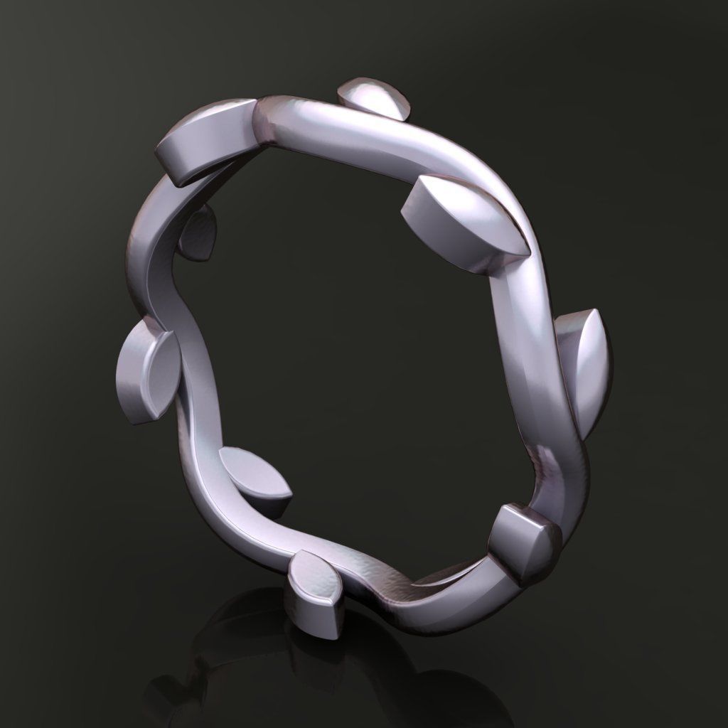 Leaf Infinity Band Mix Size 3D print model_5
