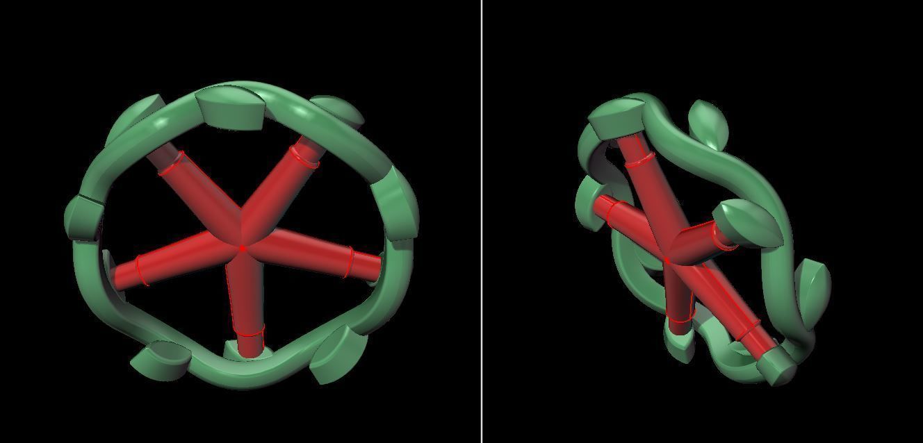 Leaf Infinity Band Mix Size 3D print model_14