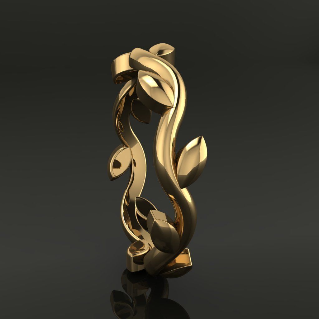 Leaf Infinity Band Mix Size 3D print model_2