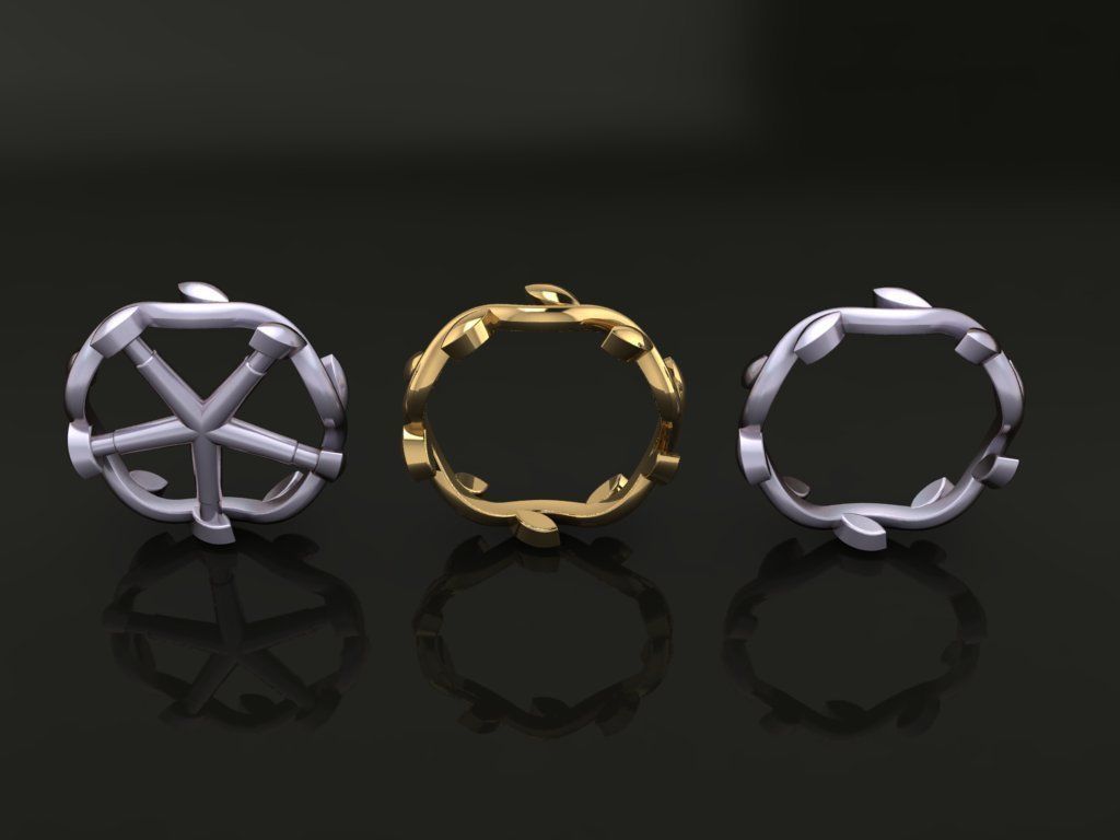 Leaf Infinity Band Mix Size 3D print model_1