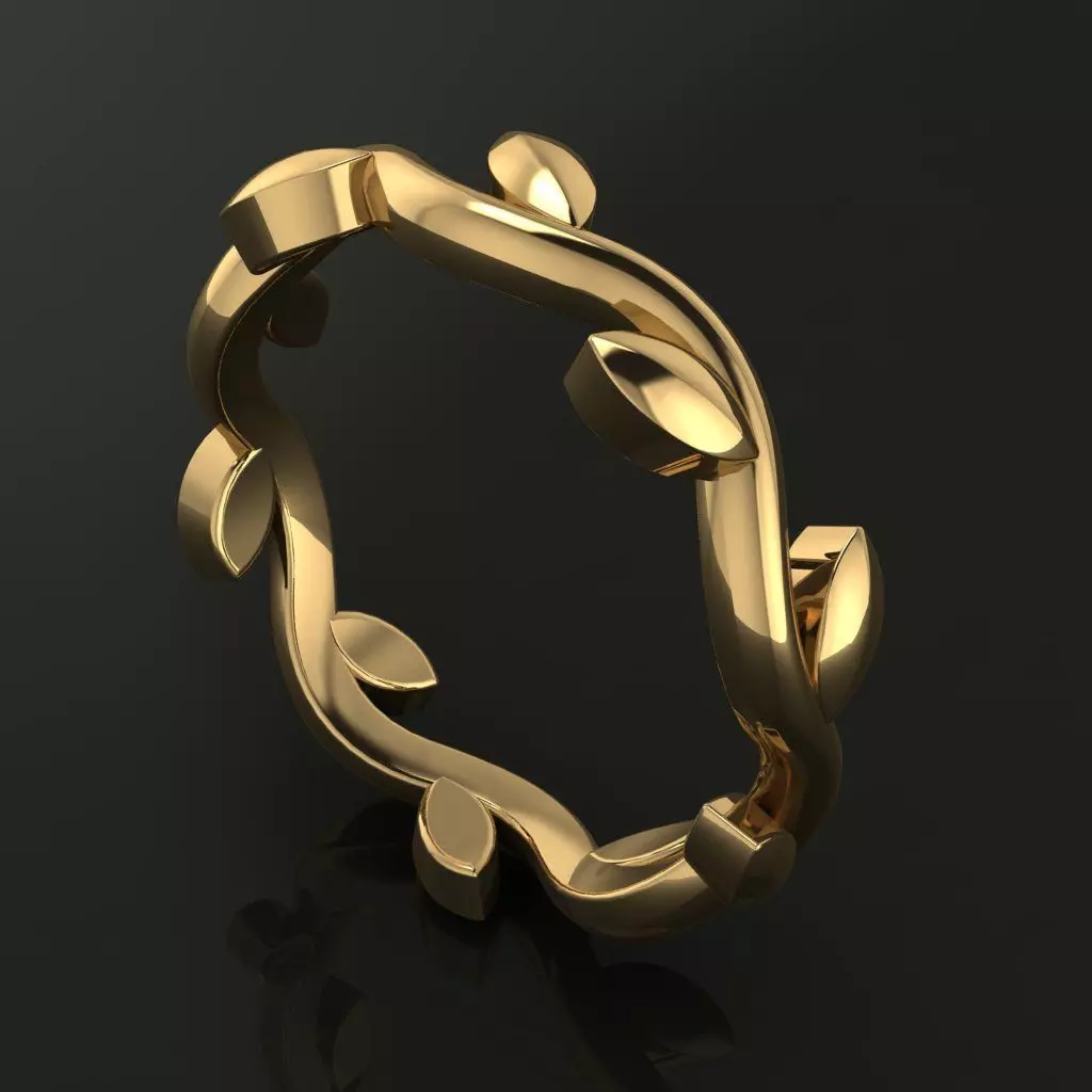 Leaf Infinity Band Mix Size 3D print model_0