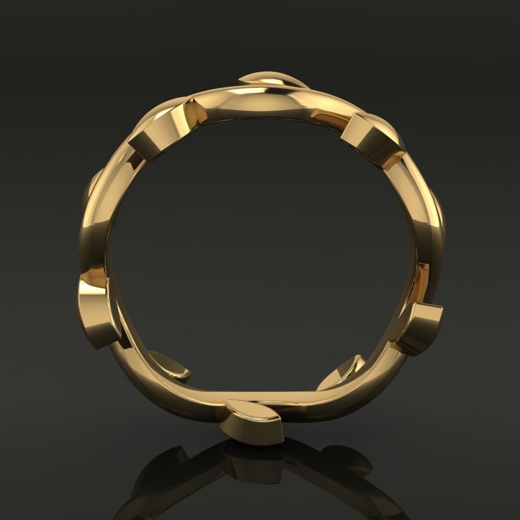 Leaf Infinity Band Mix Size 3D print model_3