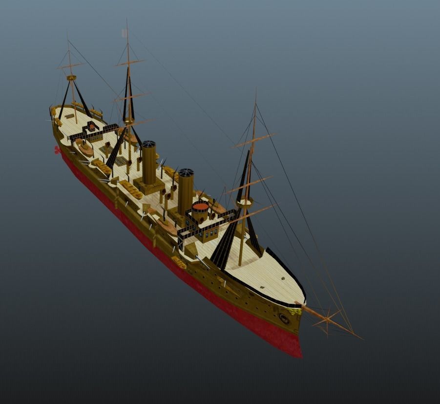 Cruiser Ship Low-poly 3D model_23