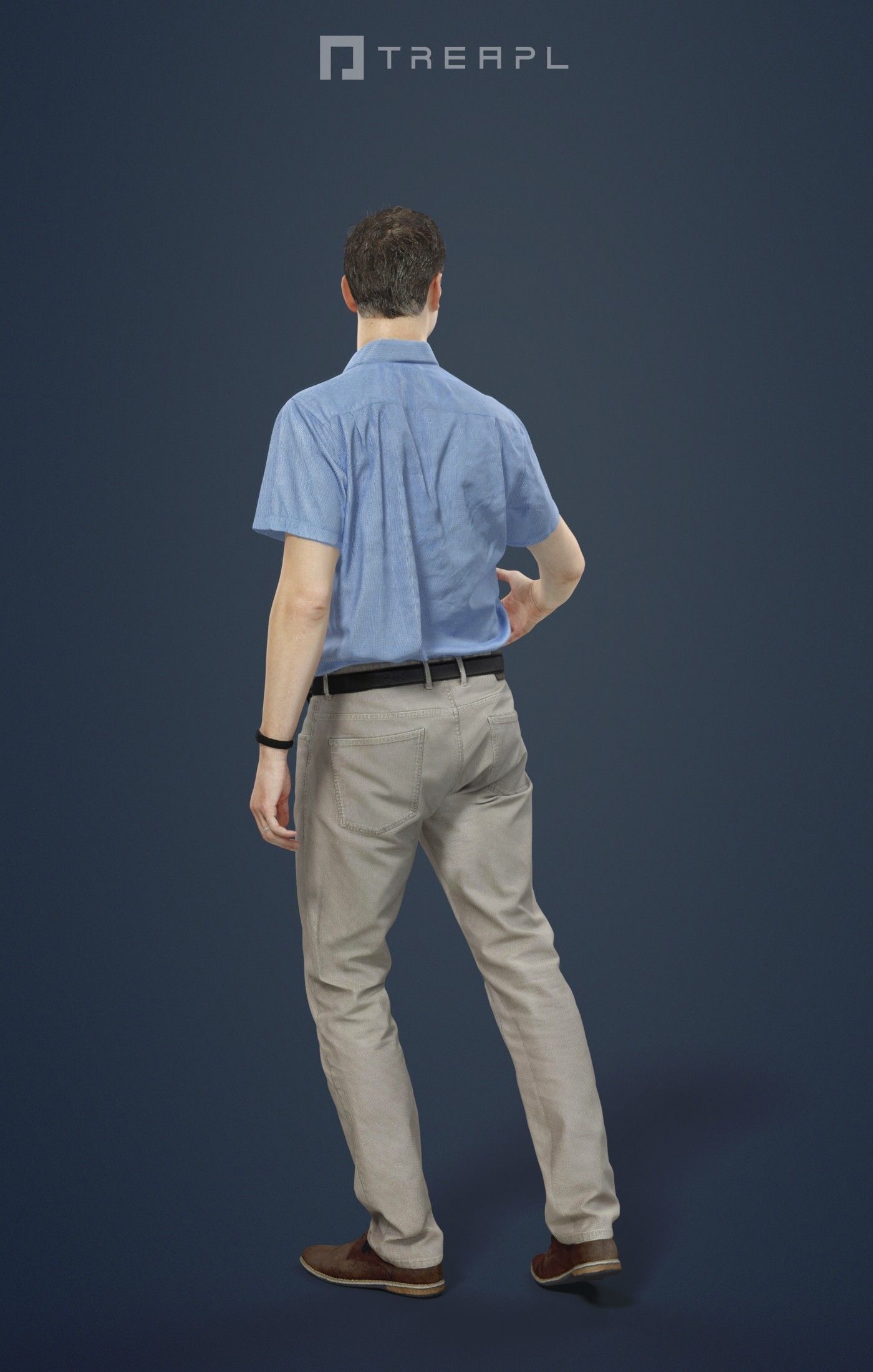 3d people crowds And a foreground walking man casual Romance 3D Model Collection_2