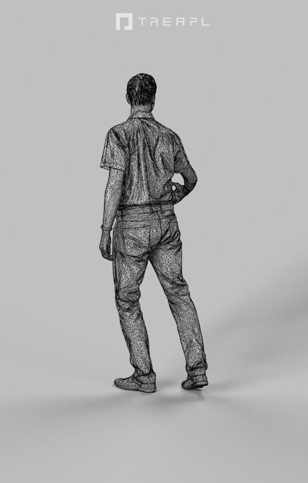 3d people crowds And a foreground walking man casual Romance 3D Model Collection_9