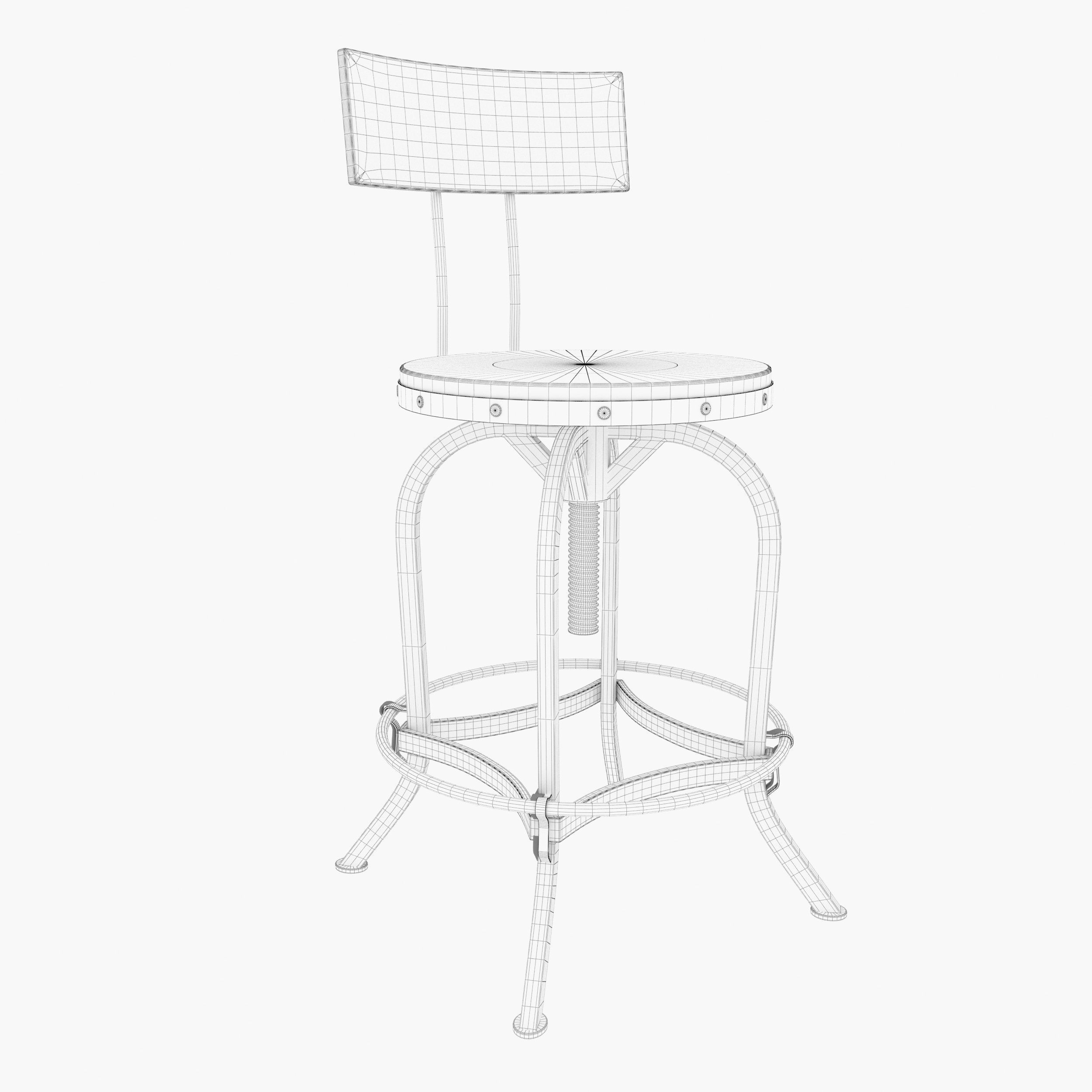Bar Stool GDF 3D model_5