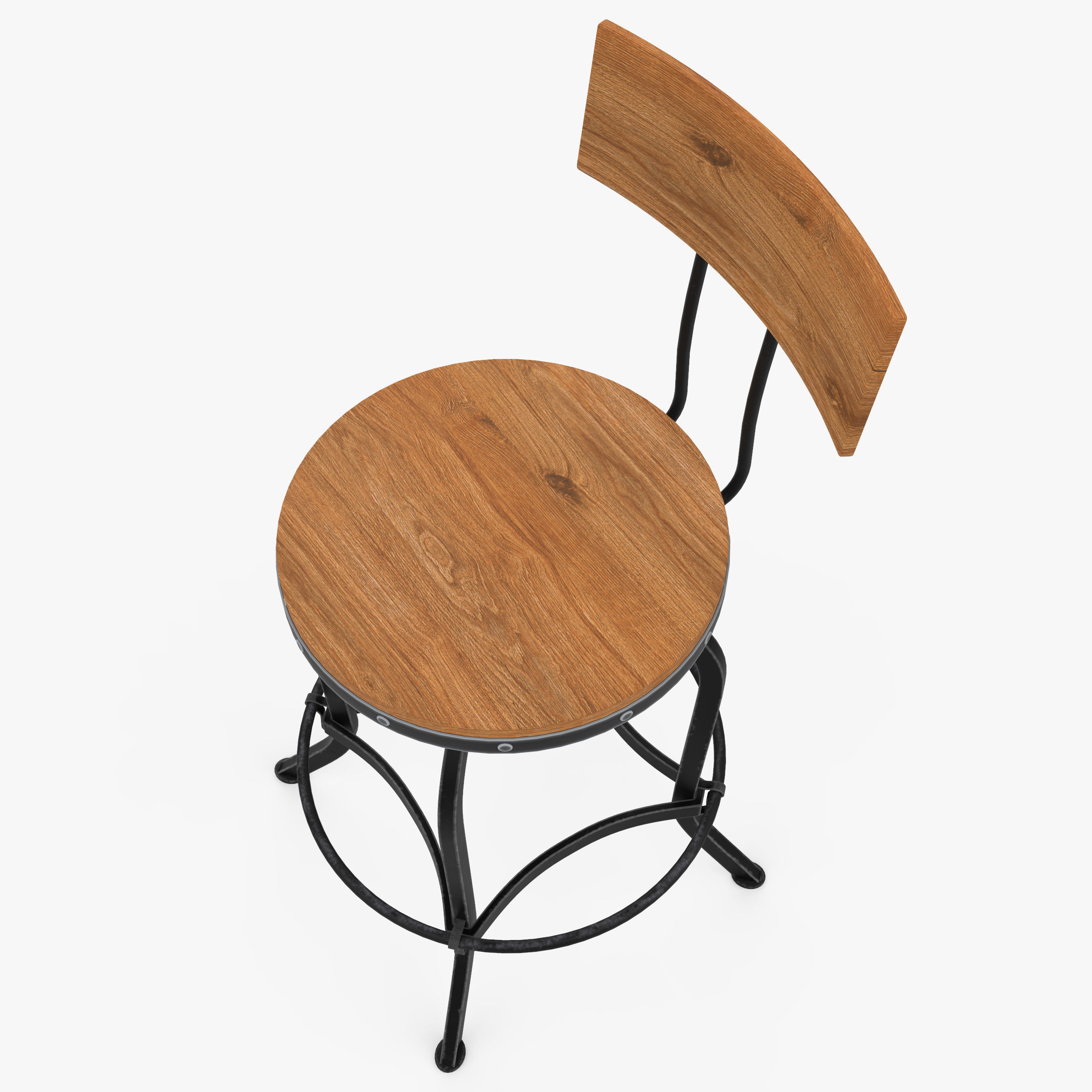 Bar Stool GDF 3D model_4