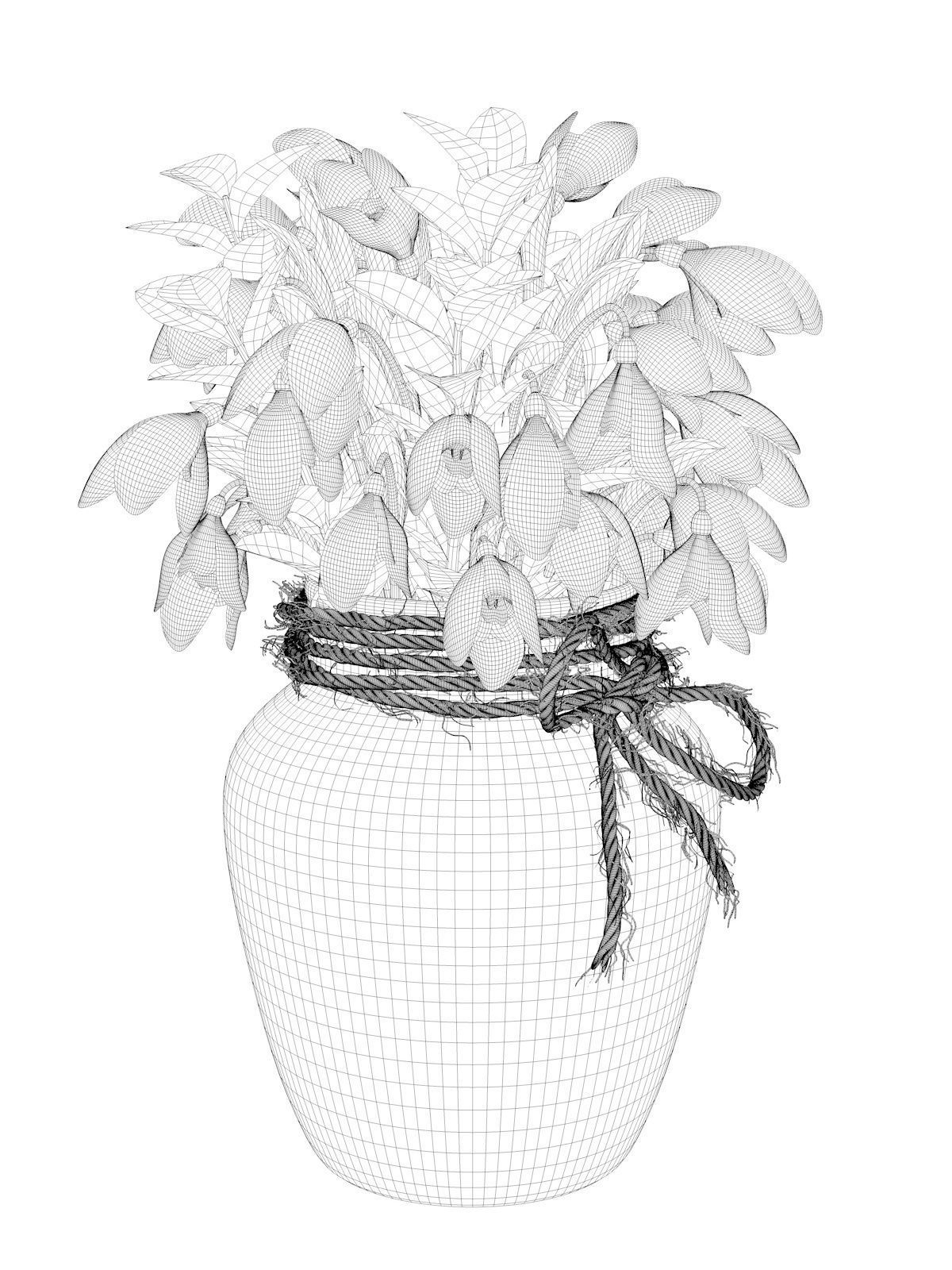 Snowdrop Plant 3D model_7