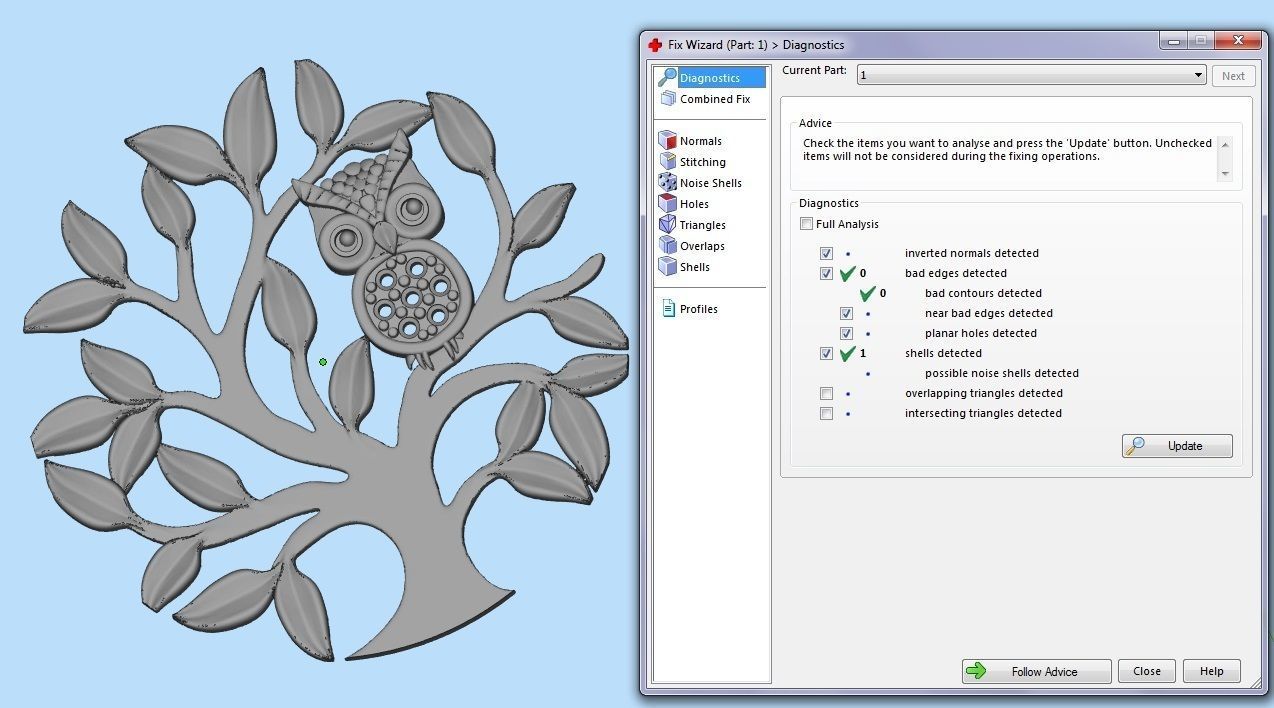 pendant Tree of life with owl 3D print model_9