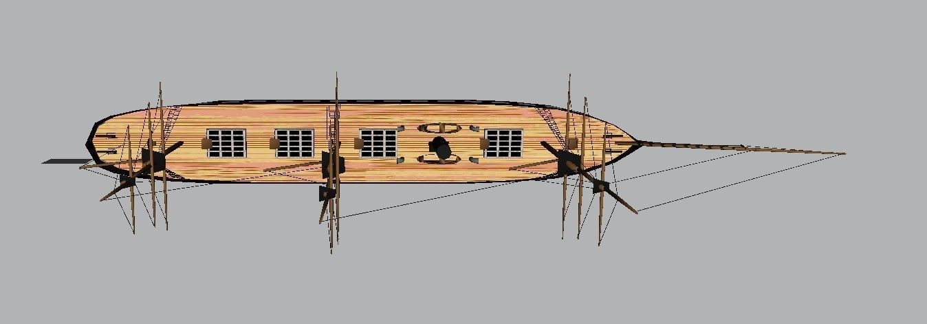 Frigate Ship Low-poly 3D model_18