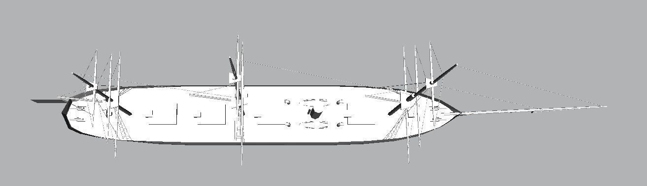Frigate Ship Low-poly 3D model_15