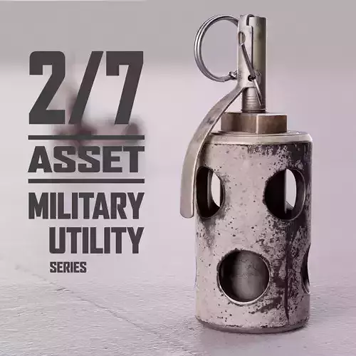 Stun Grenade PBR game ready asset Low-poly 3D model