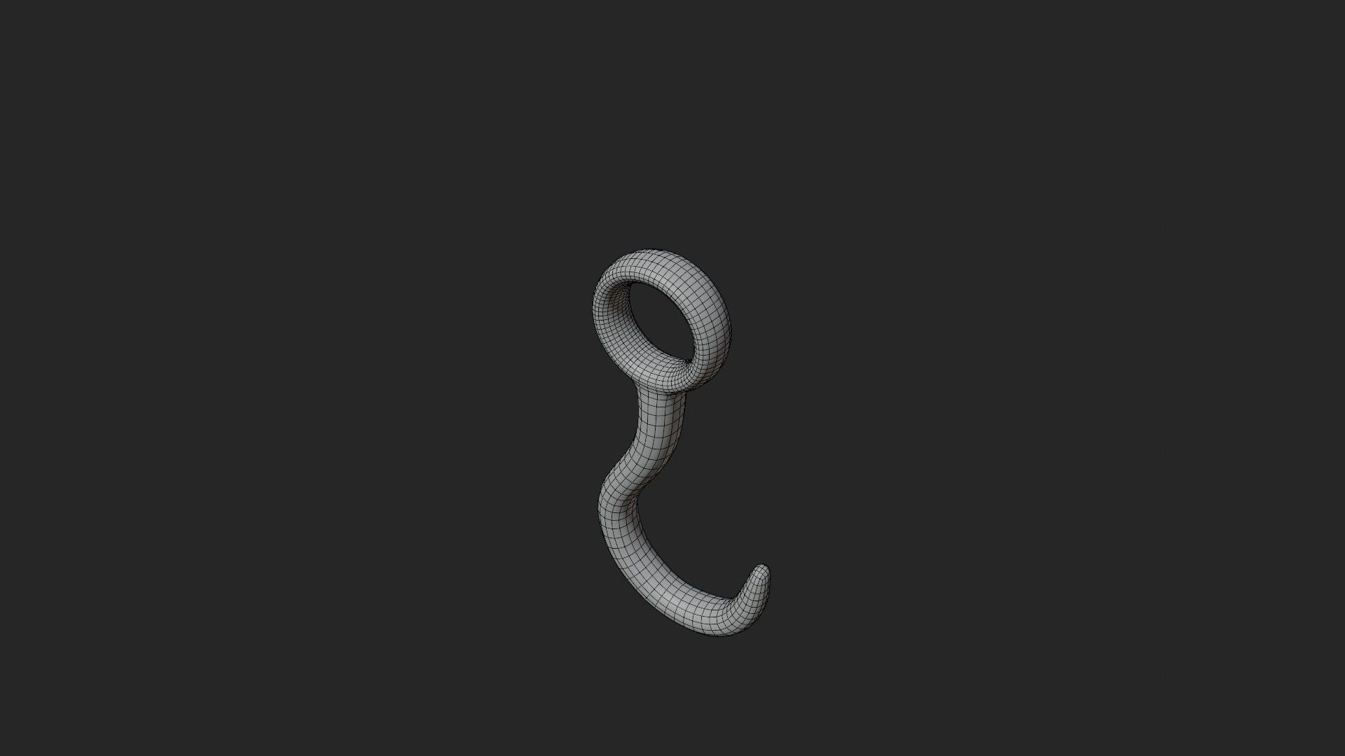Hook Rusty 3D model_5