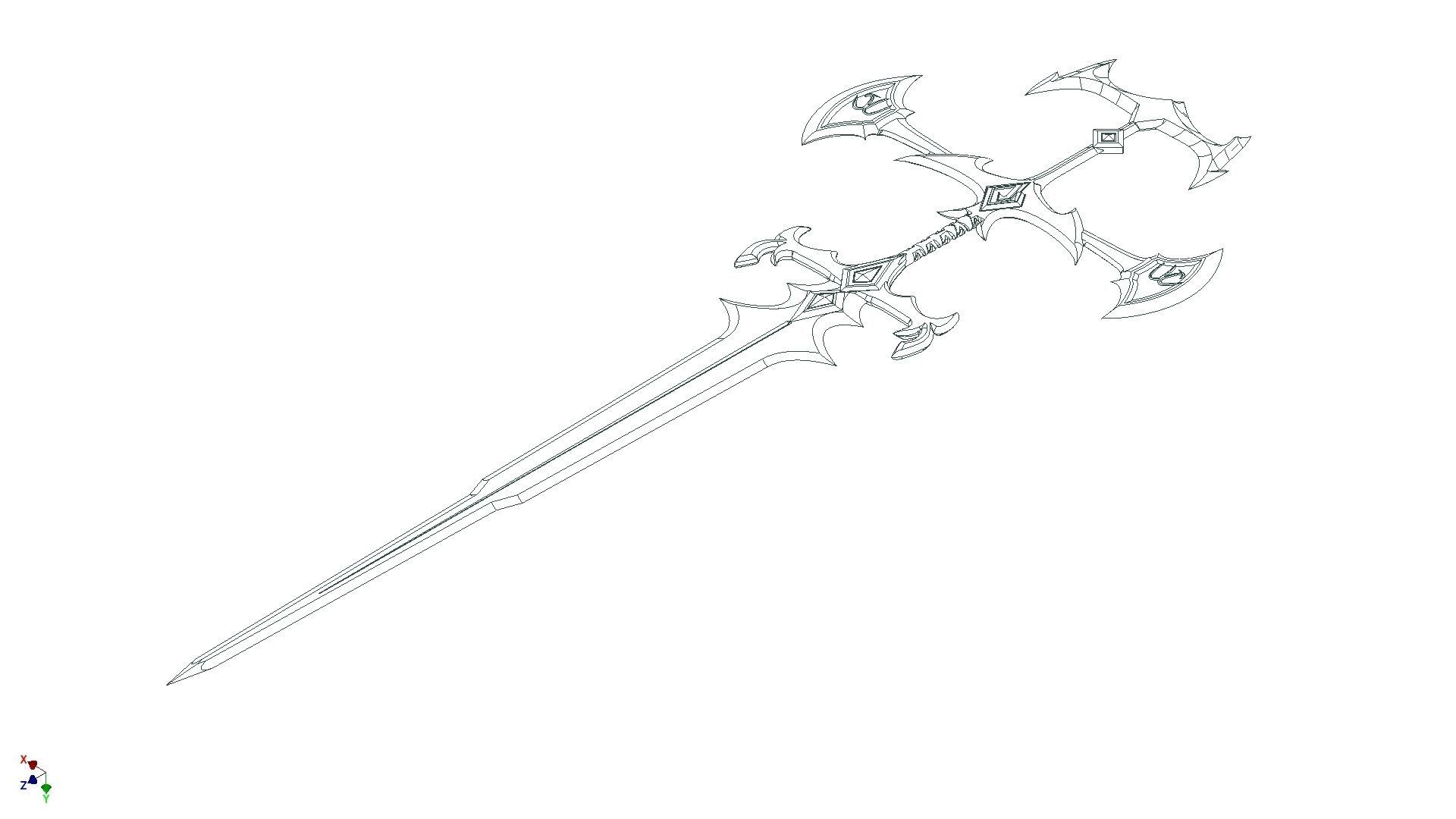 Sword of the Ruined King league of legends Viego 3D print model_5