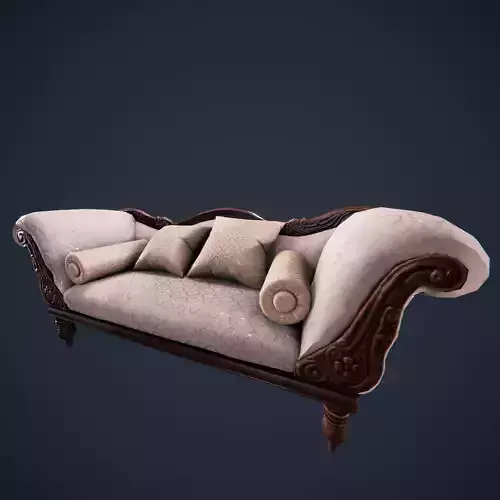 Victorian Sofa Vintage Camelback  Low-poly 3D model