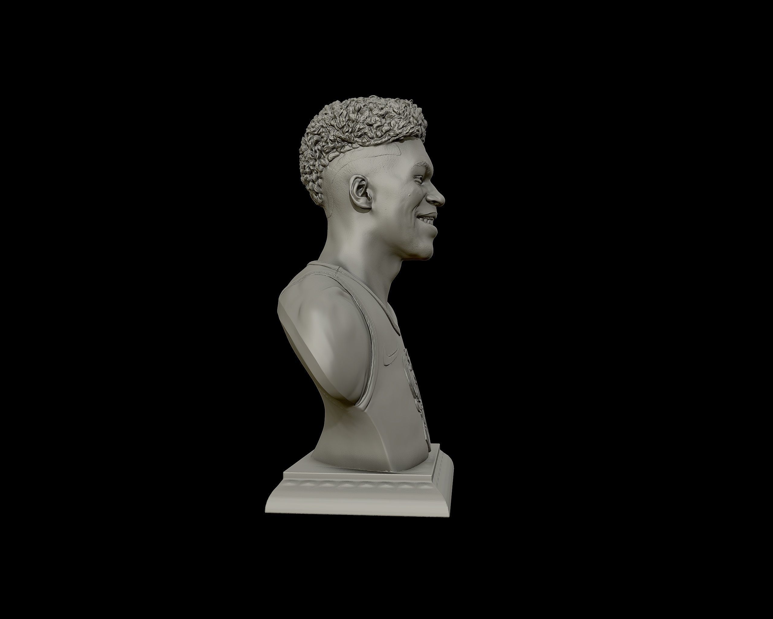 Giannis Antetokounmpo 3D portrait sculpture 3D print model_28