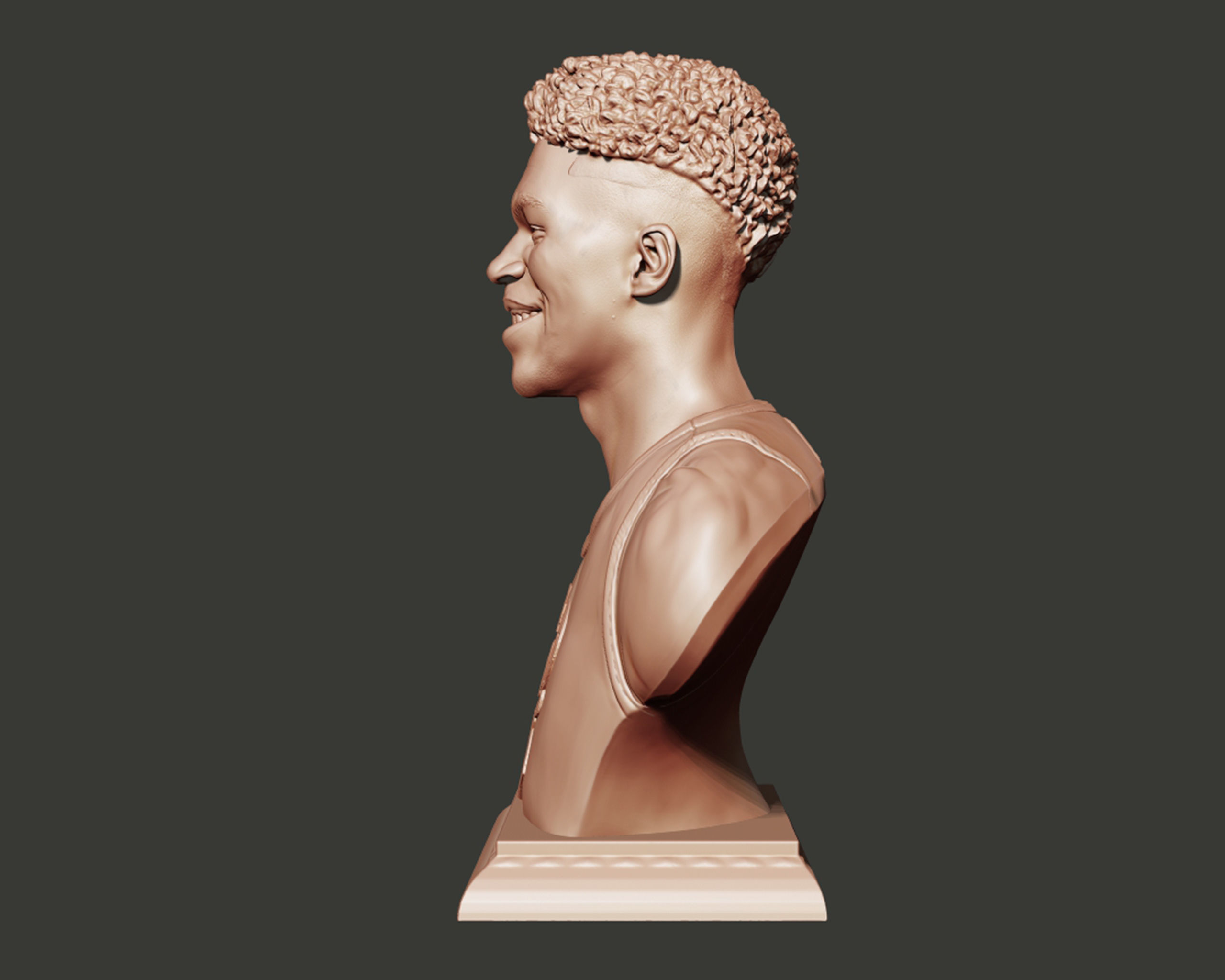 Giannis Antetokounmpo 3D portrait sculpture 3D print model_18