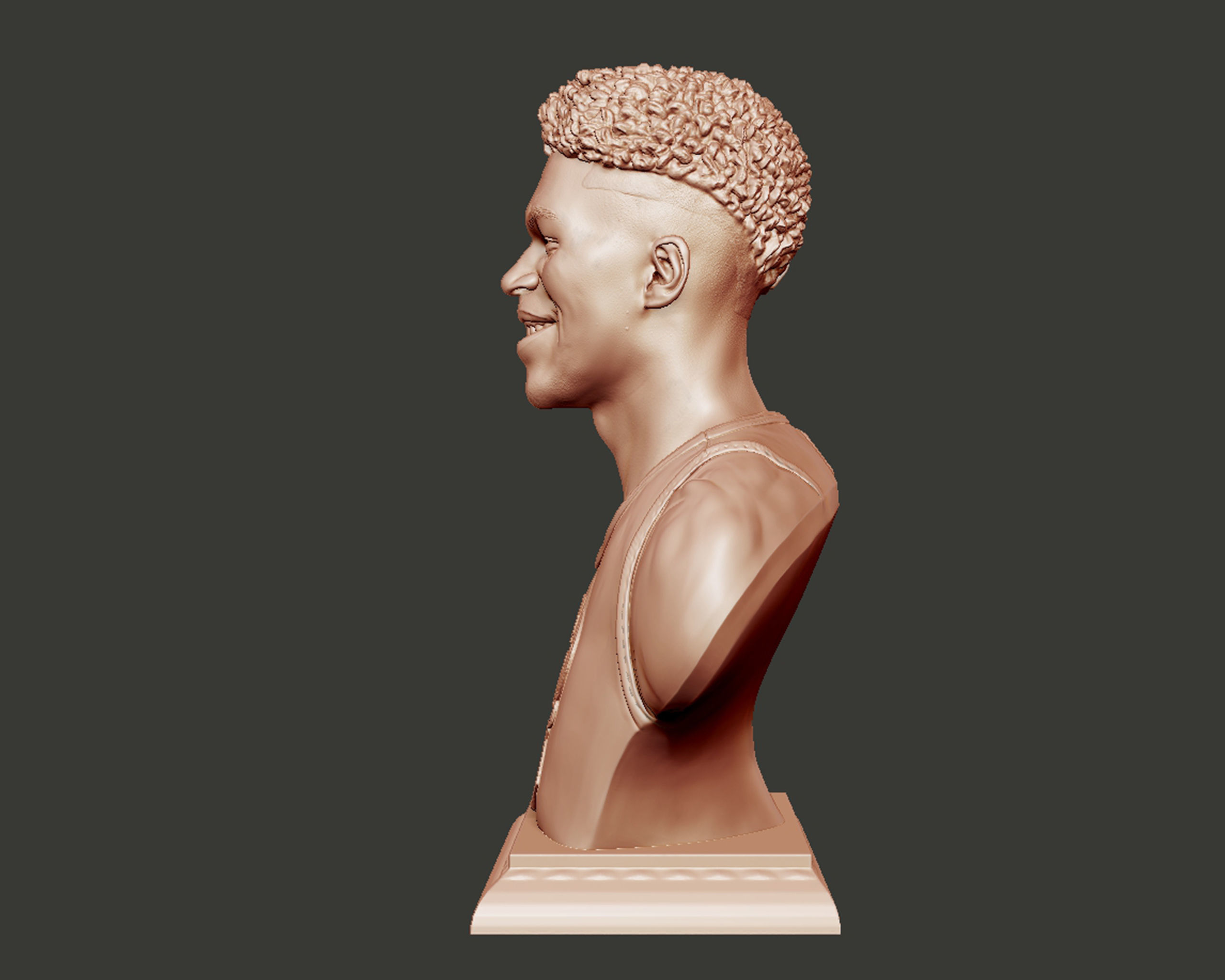 Giannis Antetokounmpo 3D portrait sculpture 3D print model_12