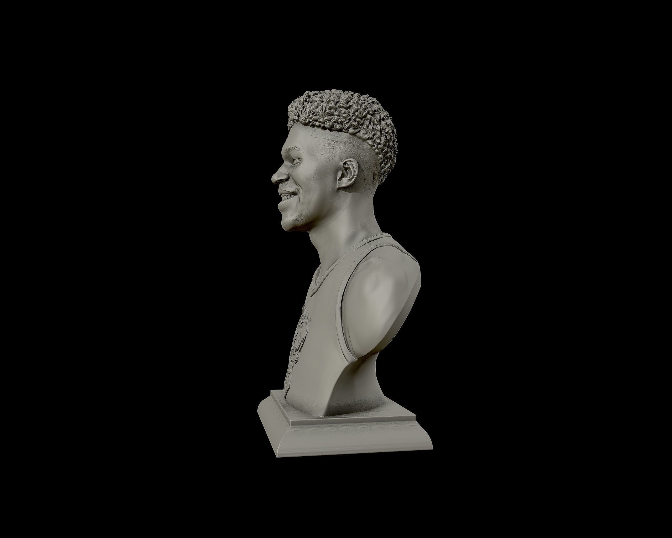 Giannis Antetokounmpo 3D portrait sculpture 3D print model_26