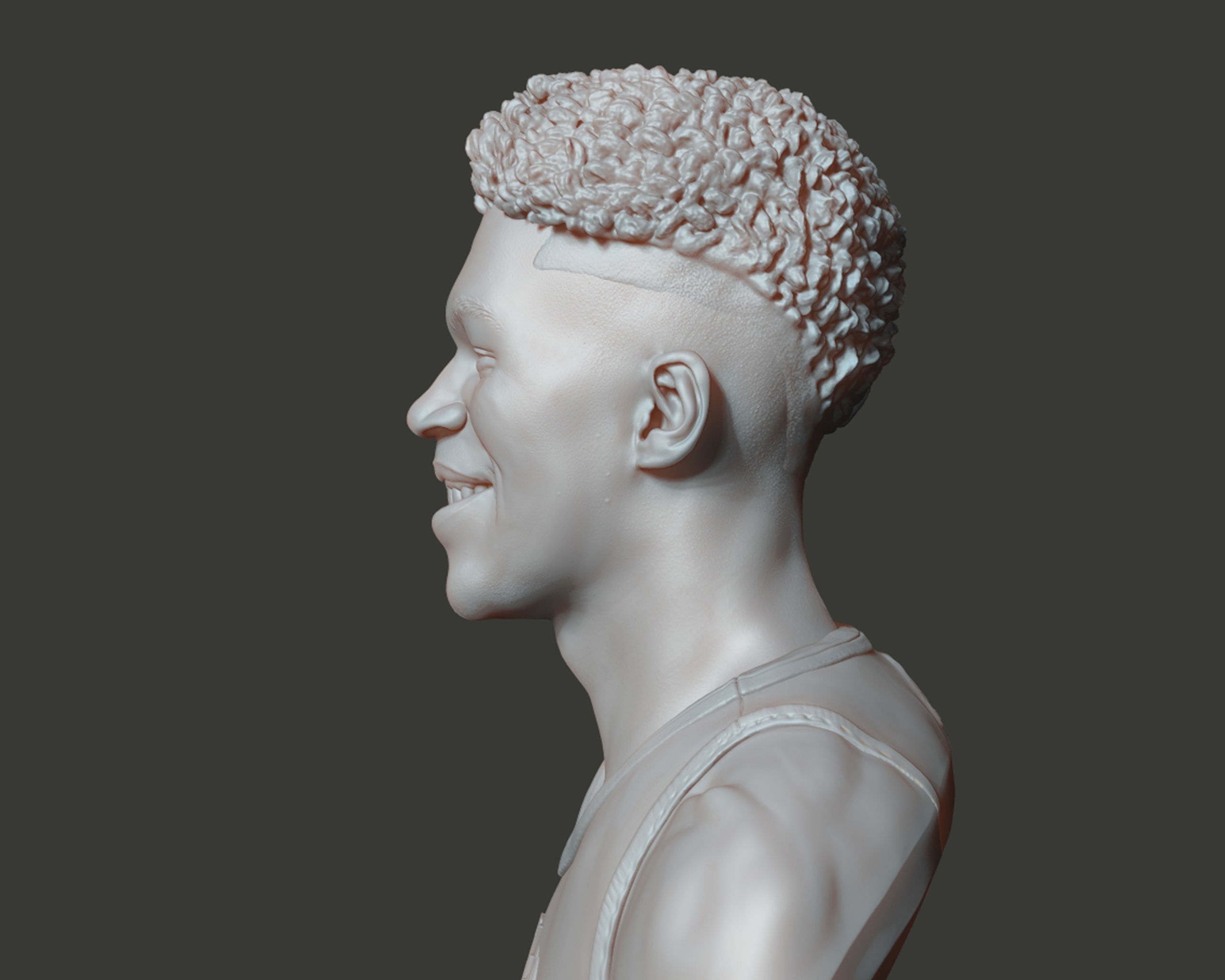 Giannis Antetokounmpo 3D portrait sculpture 3D print model_4