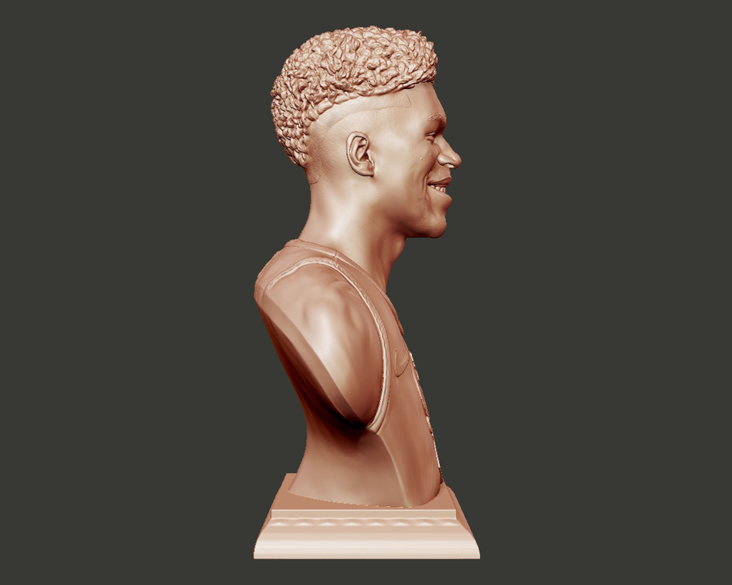 Giannis Antetokounmpo 3D portrait sculpture 3D print model_14