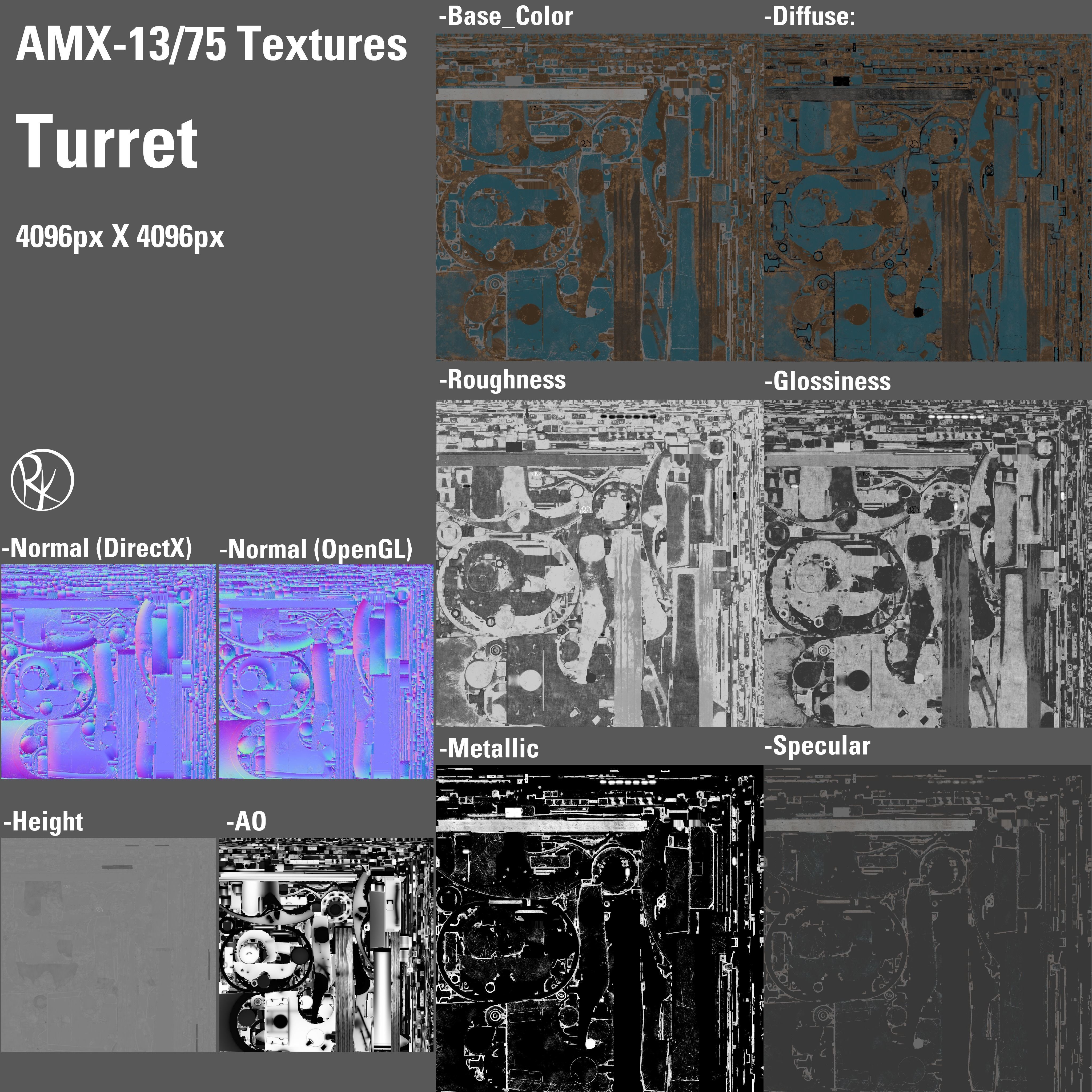 AMX-13 75 PBR Model 3D model_26