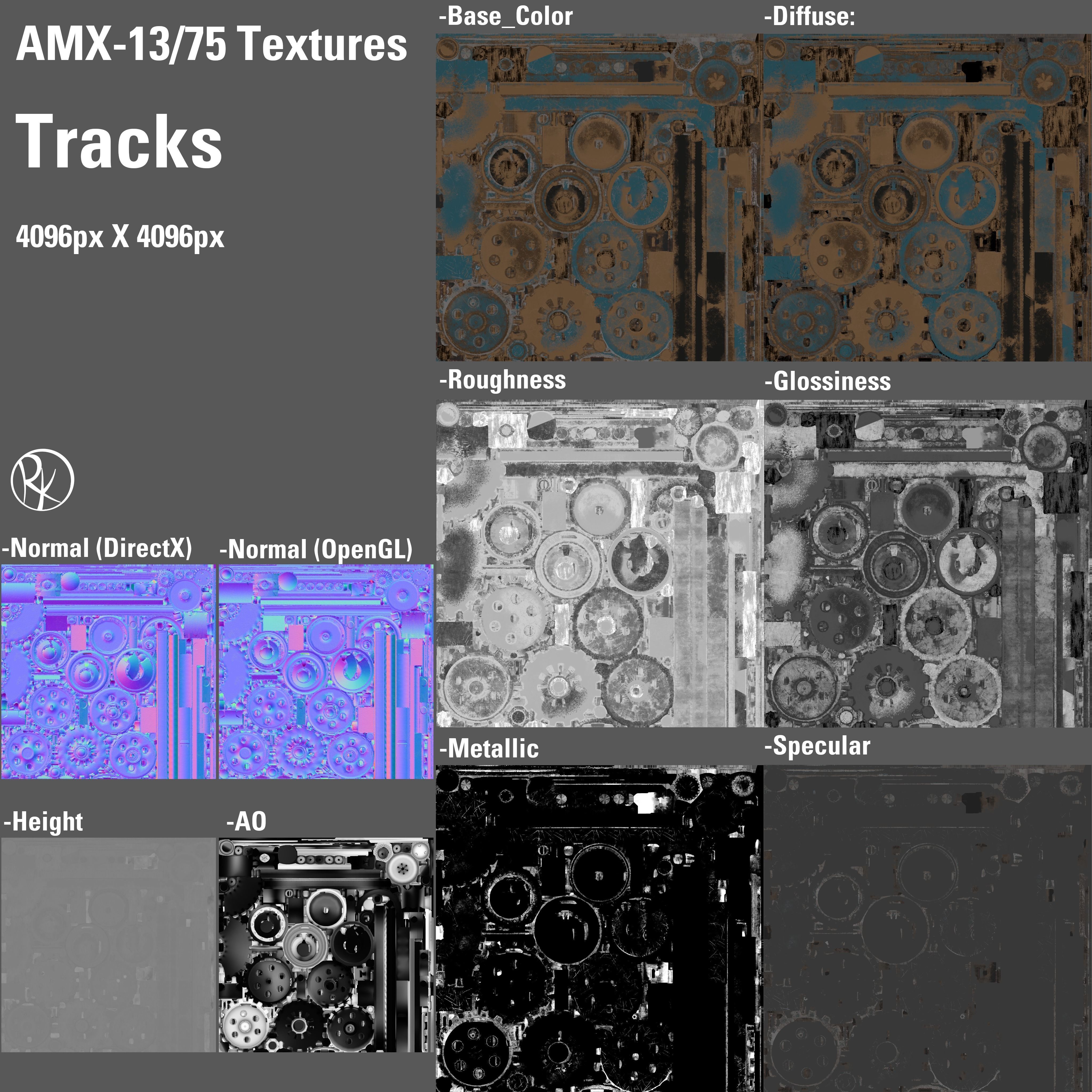 AMX-13 75 PBR Model 3D model_27